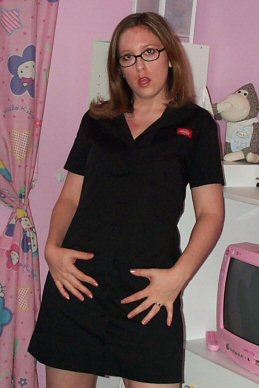 Crystal in a Dickies Nurse Betty Dress 2